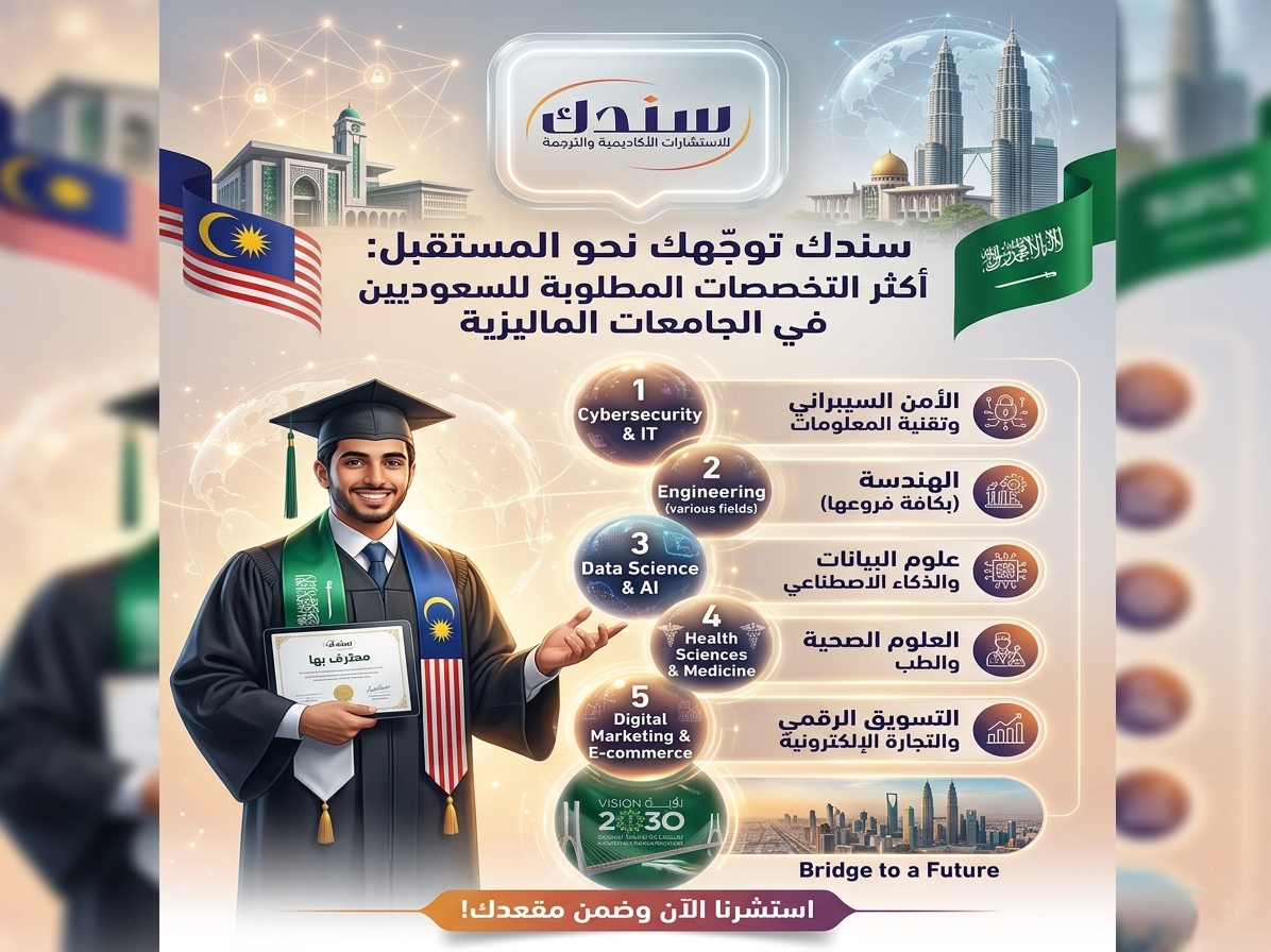 أكثر التخصصات المطلوبة للسعوديين في الجامعات الماليزية